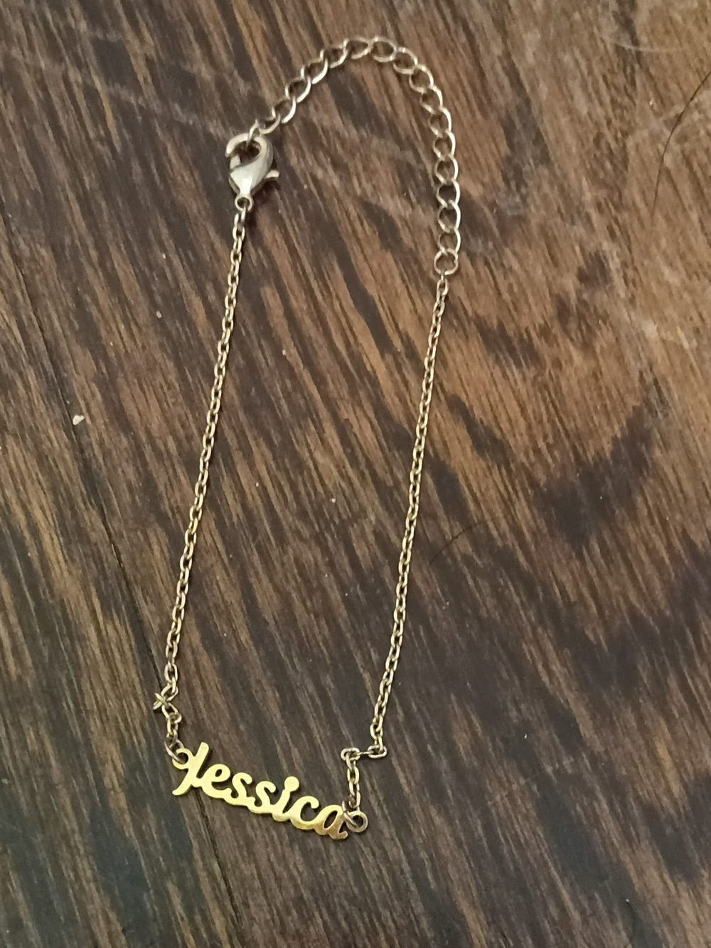 Personalized Jessica Bundle Deal Nameplate Necklace in Gold And Tshirt